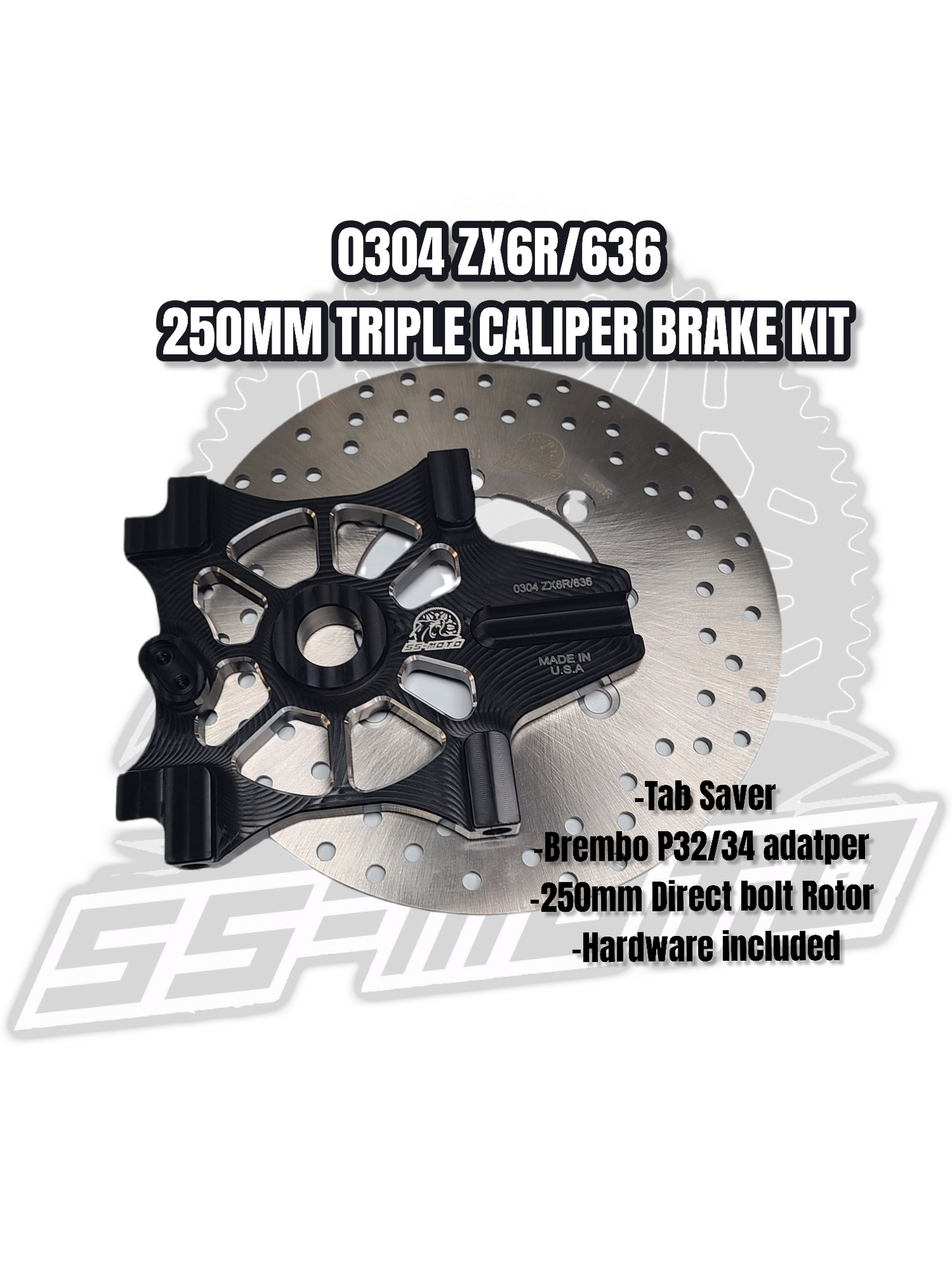 250mm Triple Caliper Brake Bracket - SS-MOTO