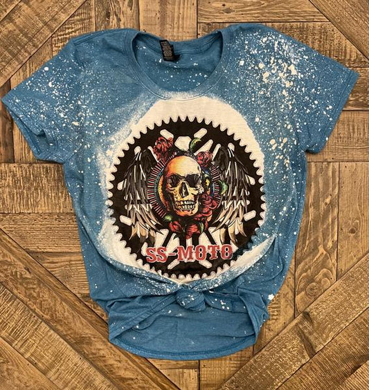 Ladies Skull & Sprocket Tee - SS-MOTO