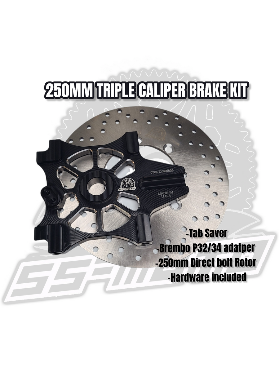 250mm Triple Caliper Brake Bracket - SS-MOTO 