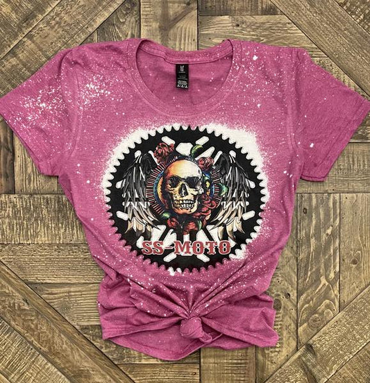 Ladies Skull & Sprocket Tee - SS-MOTO 